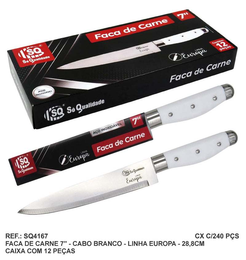 Faca de carne de 5'', 6'', 7'',8'' e 9'' polegadas